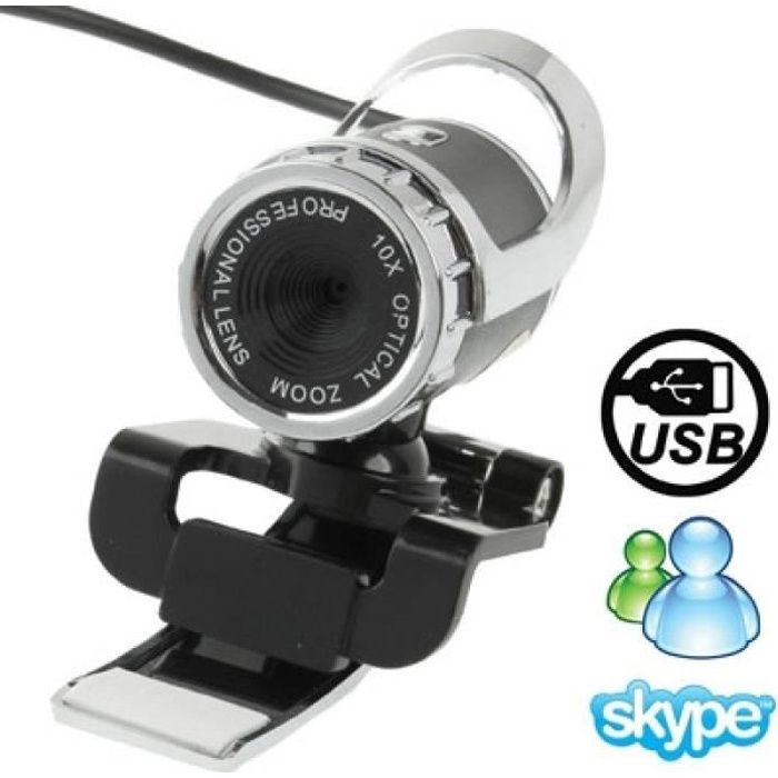 (#142) 5.0 Mega Pixels 10X Digital Zoom Usb 2.0 Driverless Pc Camera / Webcam with Clip, 360 Degree