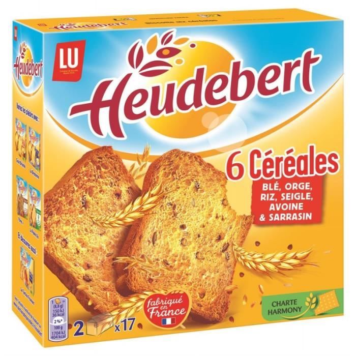 LU HEUDEBERT - Heudebert Biscotte Céréales 300G - Lot De 4