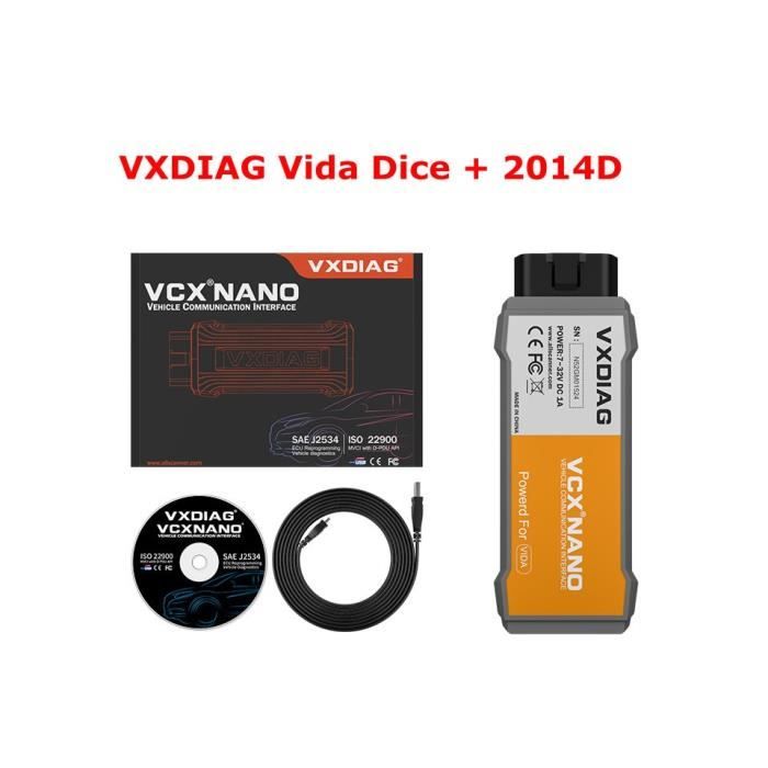 Volvo Vida Dice 2015A planche verte Outil de Diagnostic pour voiture Vida Dice modèle nouveau 2019 OBD2 - Type VXDIAG Dice 2014D