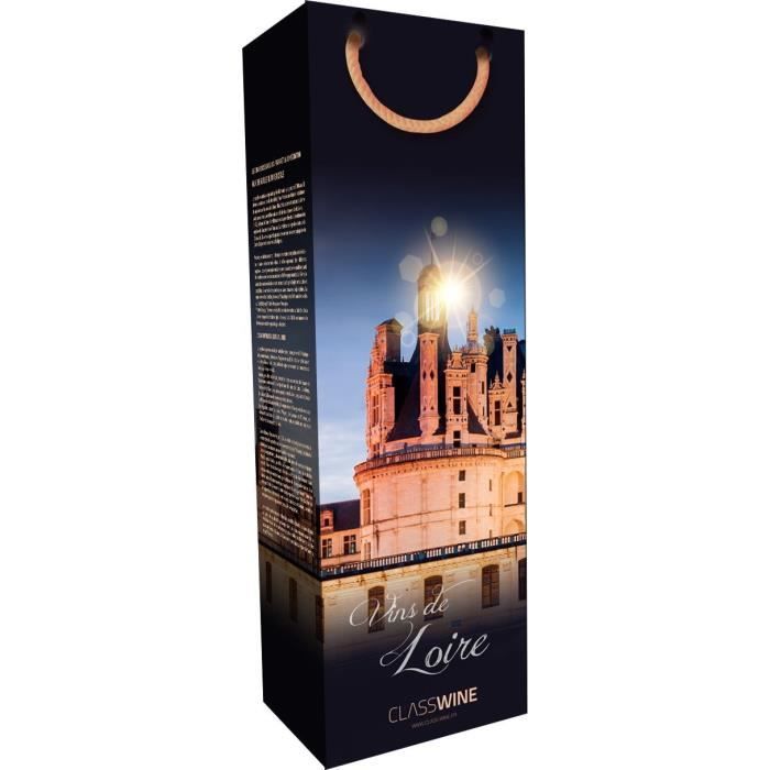 CLASSWINE Pochette pour 1 bouteille vin de Loire Chambord nuit