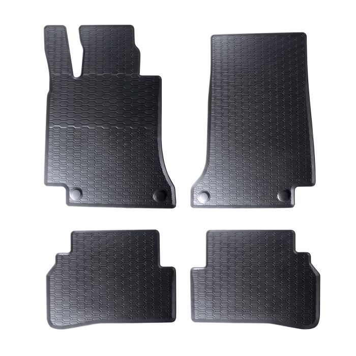 Tapis de sol caoutchouc sur mesure pour Mercedes Classe C W205 2014-16 Noir 1 pc