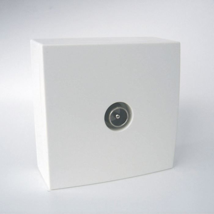 Prise TV D.9,52 saillie Blanc