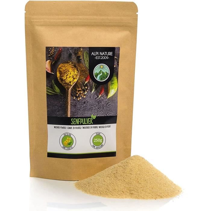 Poudre Epice Et Assaisonnement - Moutarde (250G) 100% Naturelle À Partir Graines Séchées Moulues Doucement