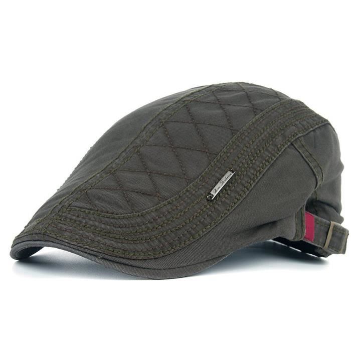 Minetom Homme Élégant Coton Gatsby Ivy Casquette Unisexe Béret Réglable Chapeau Visières Pour Loisir Voyage Sport Golf Snapback Cap