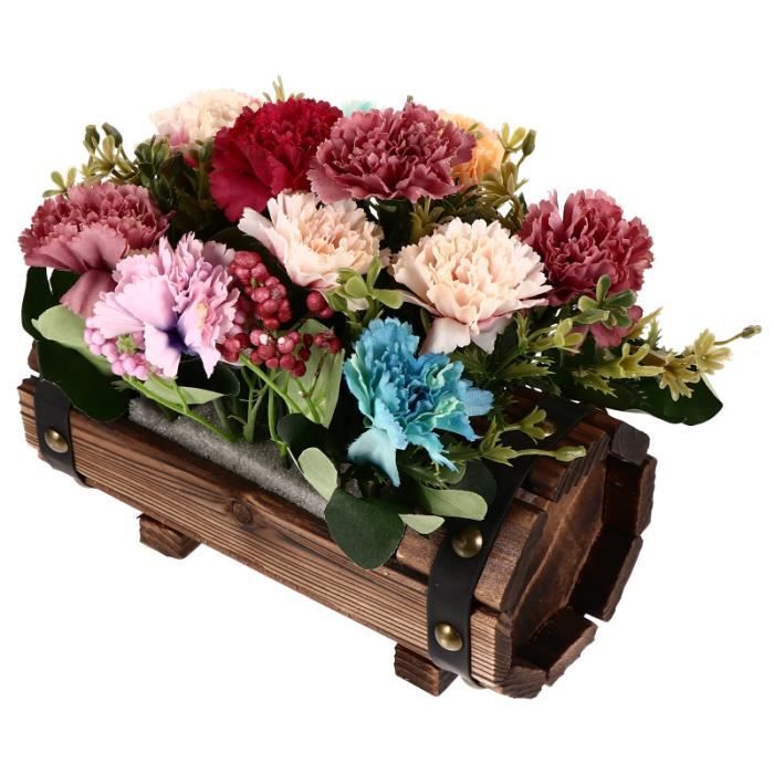 1 Ensemble Délicat Vivid Plantes Artificielles Fleurs ArticlesLes Arificules Oeillets jardiniere - bac a fleur jardinage