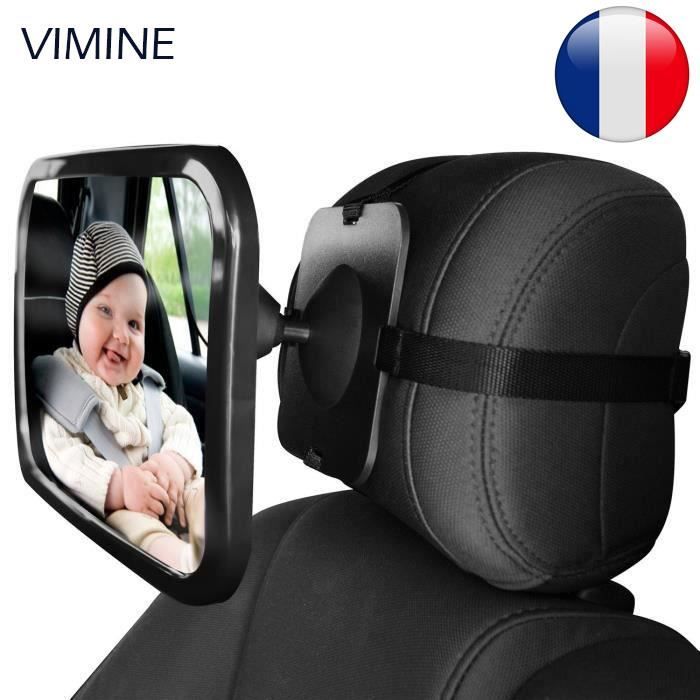 Rétroviseur de Surveillance Pour Bébé Miroir de Voiture Auto Pour Bébé Rétroviseur Sécurité Pour Siège Arrière - Noir