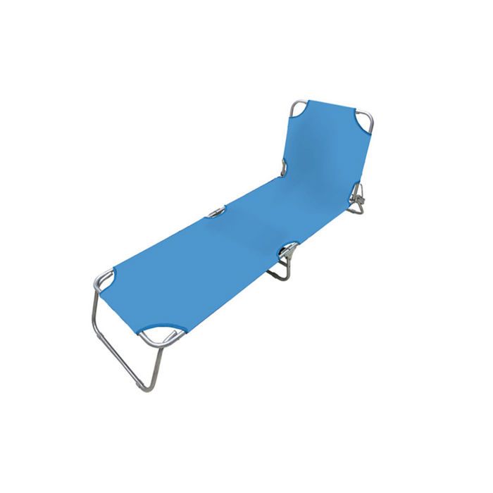 Chaise Longue Pliante Bleu | Chaise Longue Jardin Exterieur 187 x 24 x 55 cm | Chaises Longues Pliantes Extérieur - Marbueno