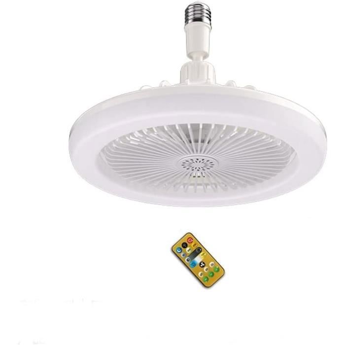 Ventilateur Plafond Avec Lumières Et Télécommande Ventilateur Fermé à Profil Bas E27 Ventilateurs Plafond Silencieux 30W a2 - Pimpimsky
