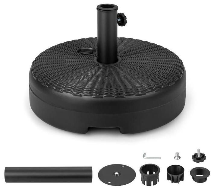 Sac Poids Pour Pied De Parasol Jusqu'à 23kg D'eau - Sac Lesté 1200D Polyester Avec 2 Poignées, Compatible Parasol Déporté 8cm - Jardin Patio Extérieur