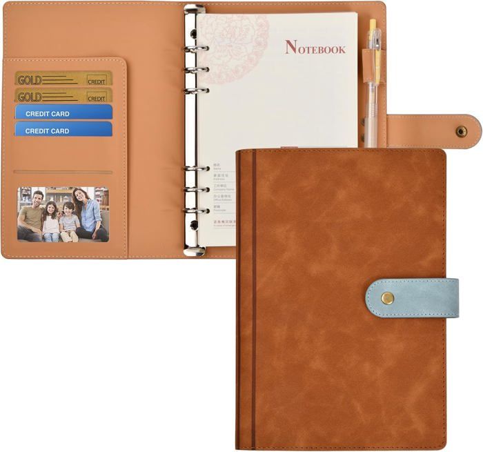 TAILORMAP Carnet de Notes A5 à 6 Anneaux en Harris Tweed, Reliure en Tissu de Laine Souple, Rechargeable, Couverture A5, 80 Pages pour Papier de Recharge A5 et Inserts de Planificateur A5