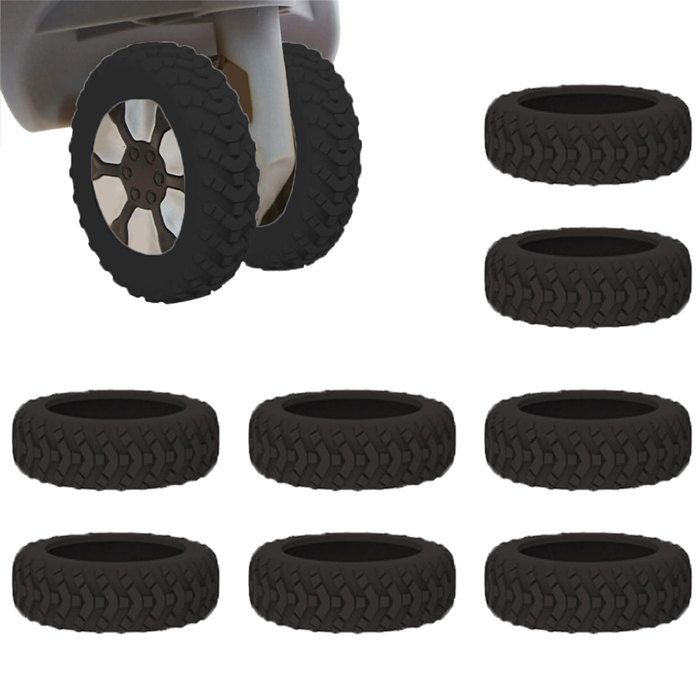 Housses Silicone Pour Roues De Valise - 8 Pièces, Couleurs Vives, Réduction De Bruit, Protection Et Repérage - 8