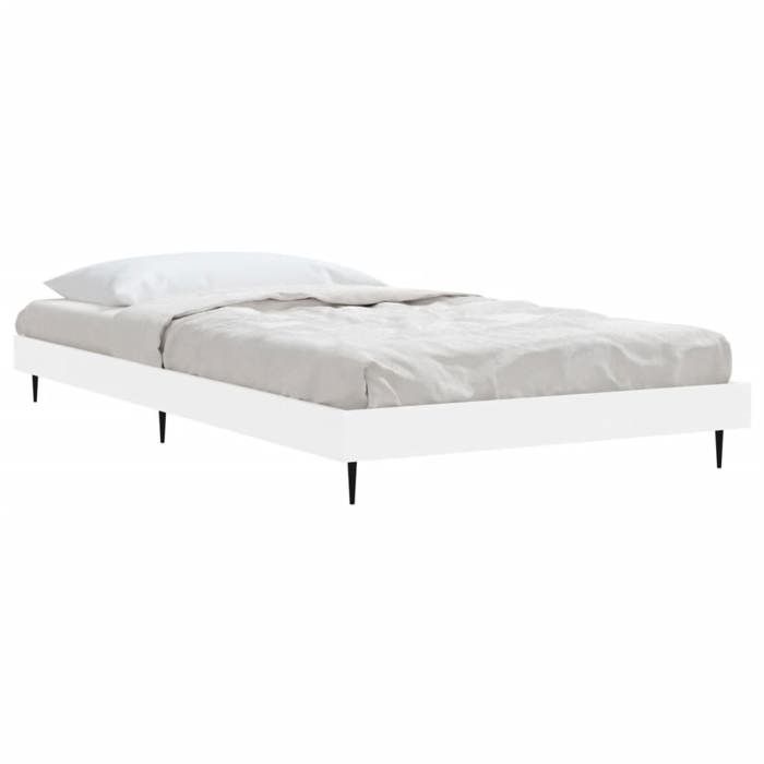 Cadre de lit simple - CLOUD - sans matelas - blanc - 90x200 cm - bois dingénierie LL0000209697