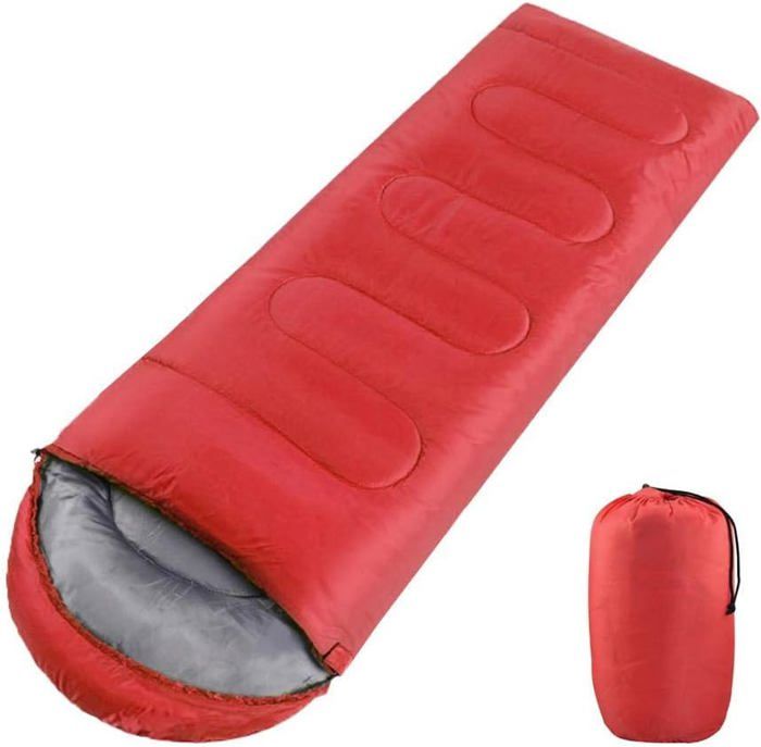 Sac de couchage enveloppe XL classé 32F – 3 saisons – avec capuche – pour le Camping Sac de couchage enveloppe XL classé 32F – 3 saisons – avec capuche – pour le Camping