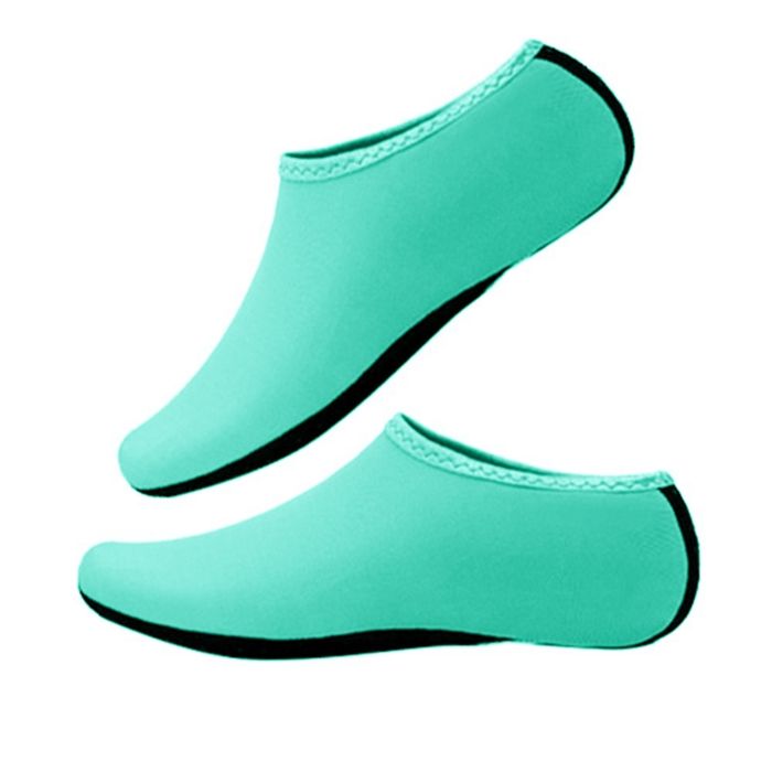 Meilleurs prix pour SURENHAP Chaussettes Chaussures de Natation Antidérapantes en Néoprène Lac Blue L 38‑39cm / 15.0-15.4in