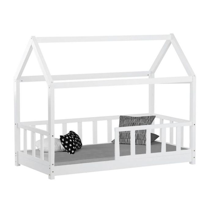 Lit enfant 80x160 matelas cabane barrières