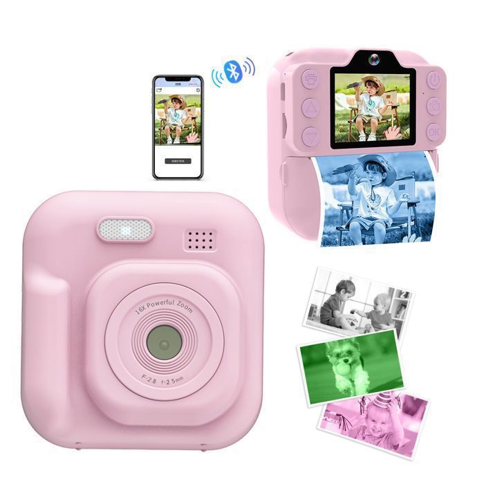 Appareil Photo Instantané Enfant 1080P – Écran 2,4″, 40MP, Carte 32 Go Incluse, 3 Rouleaux Appareil Photo Instantané Enfant 1080P – Écran 2,4″, 40MP, Carte 32 Go Incluse, 3 Rouleaux