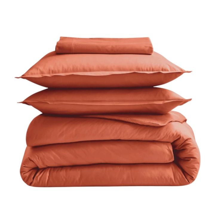Drap housse 100% coton bio bonnet 30 cm Terracotta 180x200 cm Drap housse 100% coton bio bonnet 30 cm Terracotta 180x200 cm