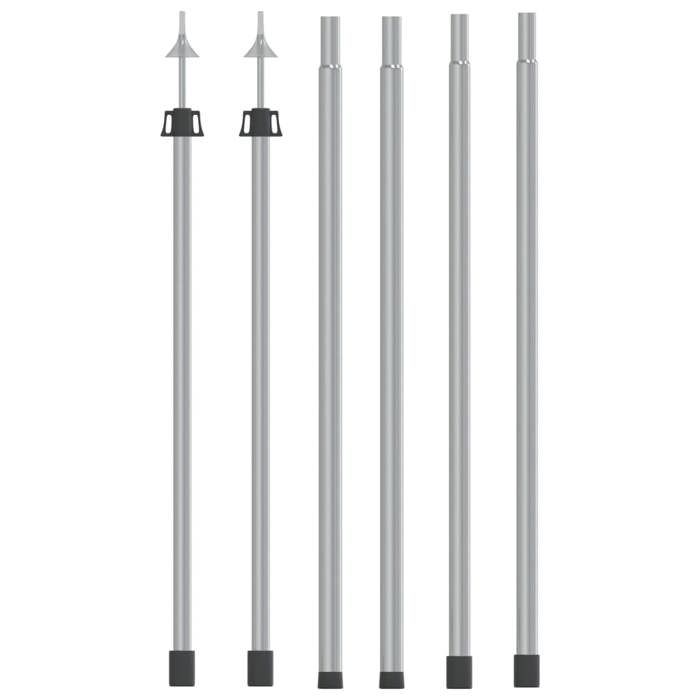Mât de bâche télescopique - vidaXL - 102-260 cm - Aluminium - Diamètre 30/25/21 mm - Tube télescopique - 2 pièces