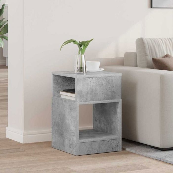Table dappoint - VIDAXL - Guéridon - Gris béton - 305x30x45 cm - Bois dingénierie