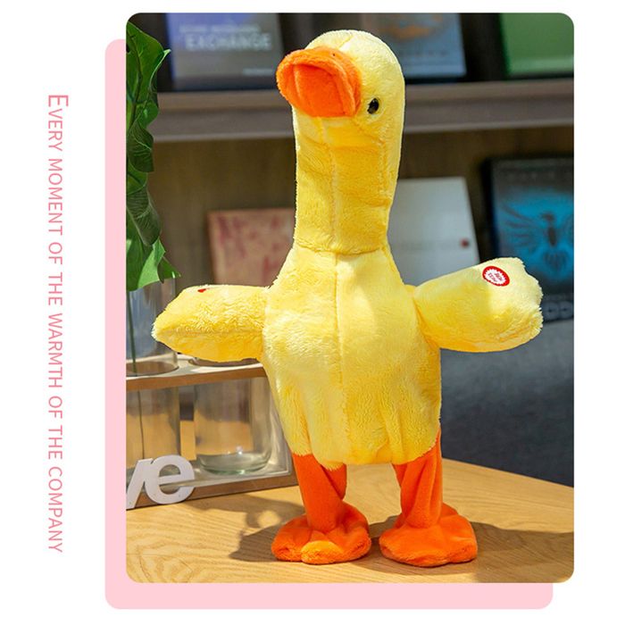 OMABETA canard chantant Jouet de canard parlant imitant le son chant jeux poupon Jaune rechargeable (avec batterie intégrée)
