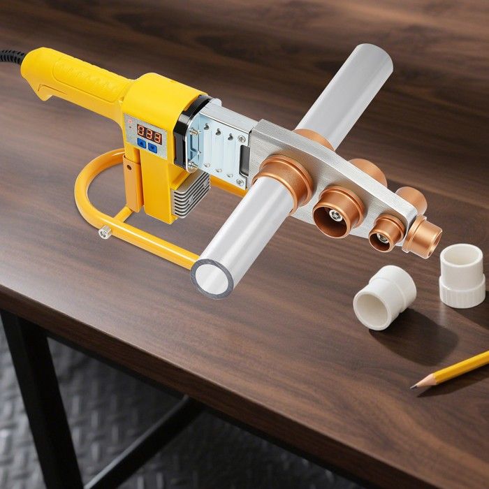 Machine à souder les manchons avec écran numérique adaptée au soudage par fusion des tuyaux en plastique PPR PE et PP (20-63 mm)