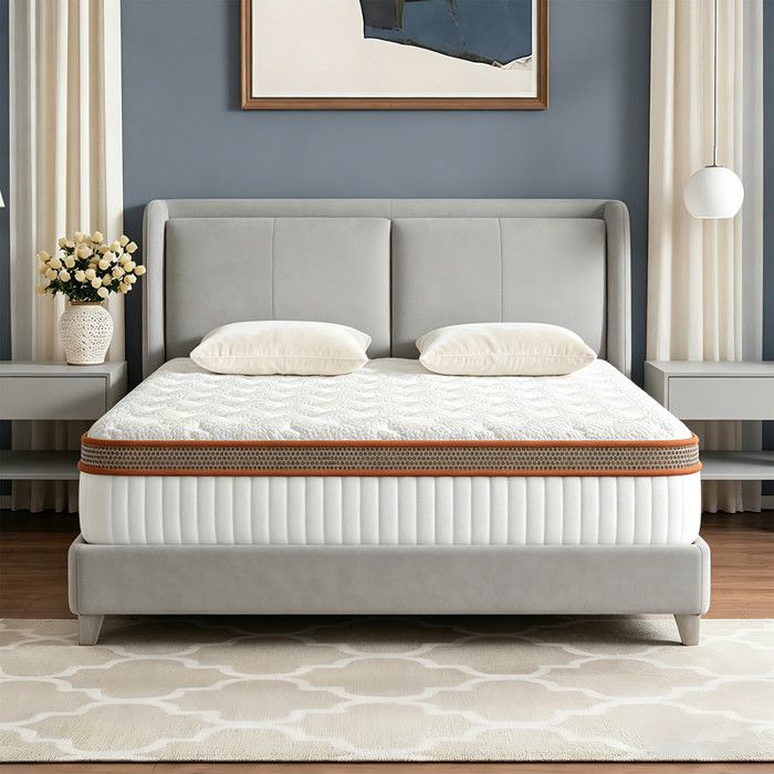 Matelas Mémoire de Forme 140x200 cm Épais 26cm Mi-Ferme Indépendant Couchage Soutien Optimal Haute Résilience Respirant