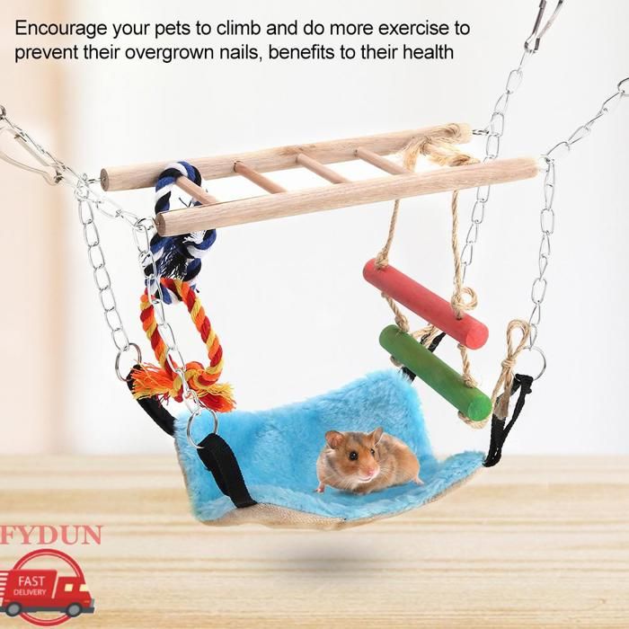 FYDUN Filet descalade Balançoire à Oiseaux Petit Animal Furet Perroquet Rat Oiseau Balançoire Corde Cage à animalerie jouet