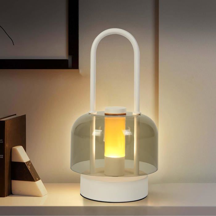 Lampe De Table Led Rechargeable Extérieure Lampe De Chevet Tactile Sans Fil 3 Modes De Couleur Étanche Ip54 Pour LIntéri[LL722]