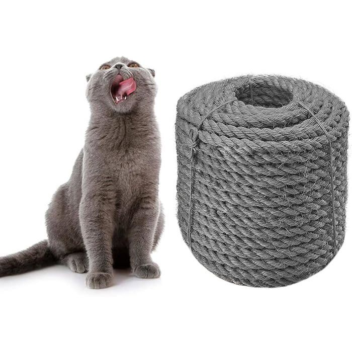 Corde de sisal 6mm pour Grattoir Réparer et rempcer Poteau de DIY Meubles à griffer pour Arbre Gris 6mm*20m φ6MM*20M GRIFFOIR