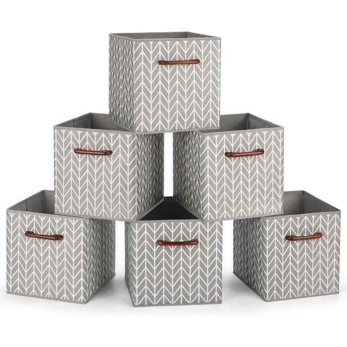 MaidMAX Casier Rangement, Cube de Rangement Tissu, Boite de Rangement Tissu,  Tiroir Rangement, Panieres Rangement, avec Poigné[985] - Cdiscount Maison