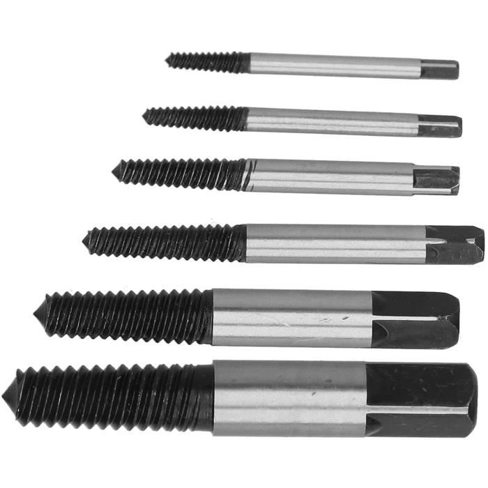 Kit Extracteur De Vis Cassées - 9 Pièces (6 Extracteurs + 3 Forets) HSS Pour Vis Endommagées Ou Grippées