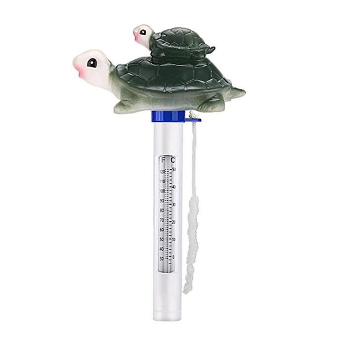 Thermomètre Flottant Piscine Forme Requin - Plage -10 à 50°C - Résistant à L'eau, Lecture Facile - Pour Piscine, Spa, Aquarium - 7