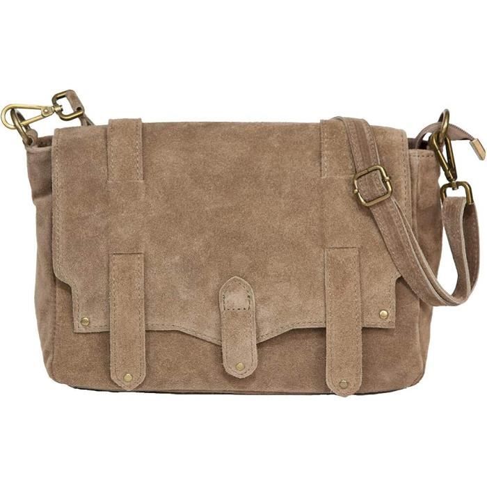Sac besace shop daim femme