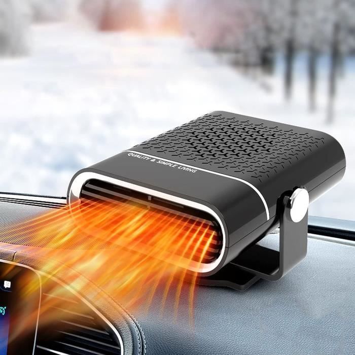 Chauffage De Voiture 12V 150W - Anti-buée Et Dégivreur, Prise Allume-cigare, Rotatif 180° - 6