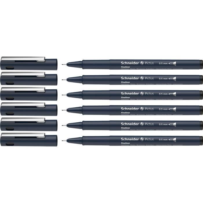 Stylos Uni Pin à Pointe Pinceau - Lot De 3, Encre Noire Indélébile Et Résistante à L'eau - Idéal Pour Le Dessin Et Le Lettrage - 9
