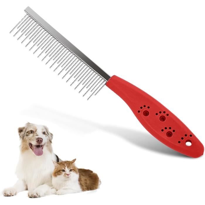 KINZON Brosse Chien Brosse Chat, Peigne Dmloir Chien Professionnel Et Brosse Poil Long, Rteau De Toilettage Pour Enlever Le Sous Poil Des Animaux De C