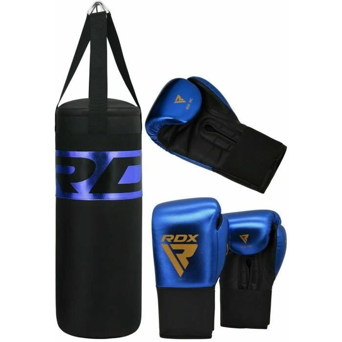 RDX Sac De Frappe 5ft Adulte 4PC Prérempli - Punch Bag Lourd Anti-Balançoire + Gants, Chaîne & Support - Boxe, Muay Thai, MMA