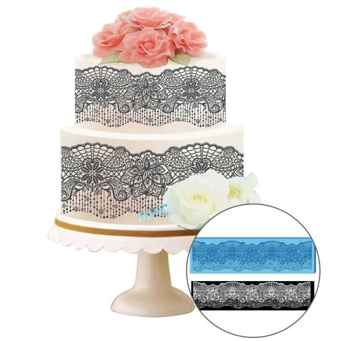 Moule Dentelle Silicone Fleur Fondant Chocolat Decoration De