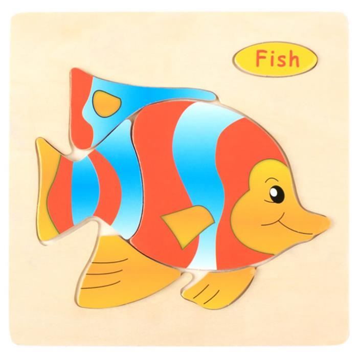 Puzzle En Bois Animal Dessin Anime Poisson Pz522 Achat Vente Puzzle Cdiscount