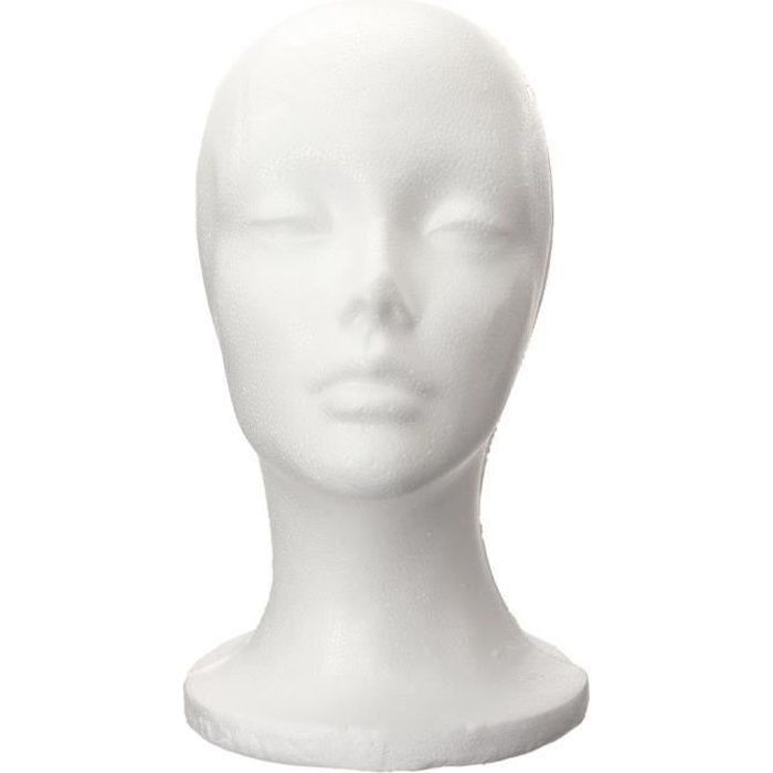2 TETES MANNEQUIN HOMME POUR CASQUE CHAPEAU OU PERRUQUE 