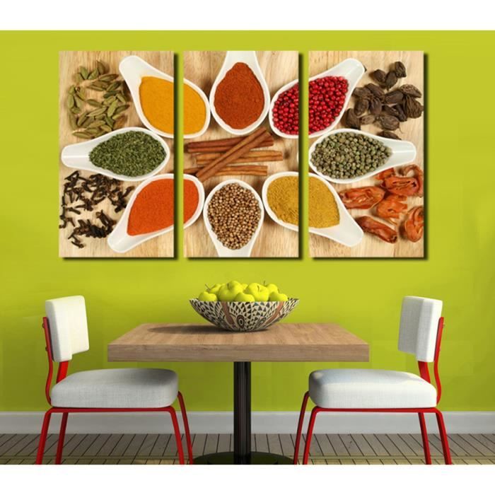 3 Photo Moderne Toile Peinture Cuisine Epices Wall Art Photos