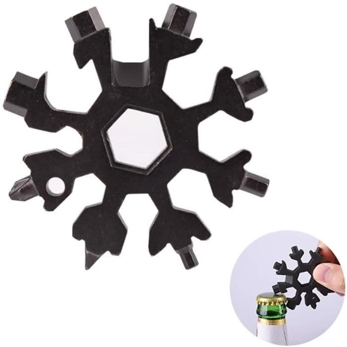 ski Topteng Outil multifonction 24 en 1 Flocon de neige pour v/élo fixation de snowboard porte-cl/és