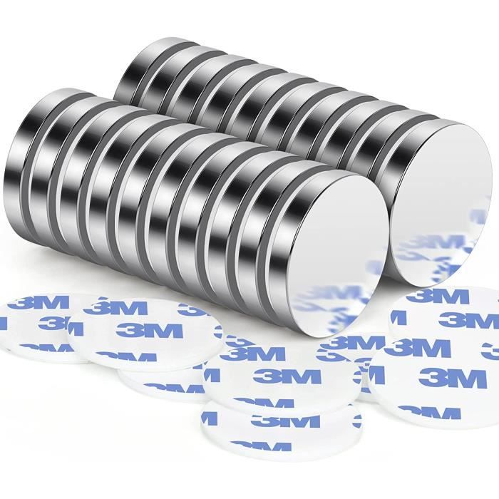 Aimants En Néodyme Avec Alésage - Aimants Extra Puissants 20 Mm X 13,5 Mm - Capacité De Traction 10 Kg - Quader Plat Avec M3 - Alésage Fraisé [6