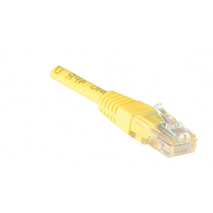 Câble Réseau CAT 5e UTP 10m Jaune Avec Fiches RJ45 | Gigabit 1000 Mbit/s | Compatible Ethernet