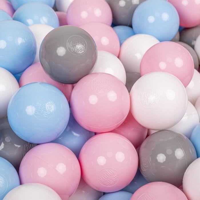 Balles De Piscine KiddyMoon - ∅7cm - Lot De 50 - Polyéthylène Sans BPA - Couleurs Vives - Certifié UE