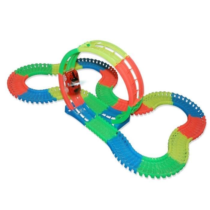 circuit avec voiture lumineuse multicolore 366PCS de pist, giantex, jeu de  rail exercice pour le cerveau et la motricité pour enfants 3 ans + -  Accessoires circuits et véhicules - Achat & prix