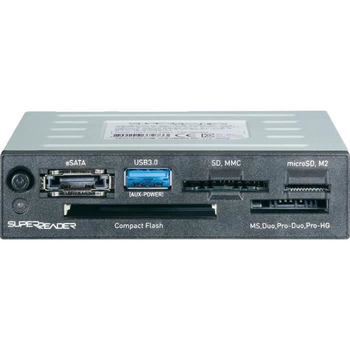 Lecteur De Cartes Mémoire Interne Advance CR‑INTM – Format 3,5 Pouces – USB 2.0 – Compatible Windows Et Mac – Hot Swappable