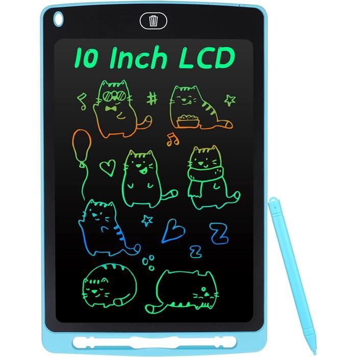 LCD Tablette Enfants, 10 Pouces Tablette Dessin avec écran Coloré, Doodle Pad avec Bouton D'effacement Verrouillable