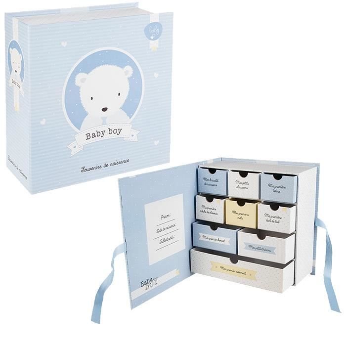 Grand Coffret Souvenirs de Naissance Bébé forme Maison - 9 Boîtes - Mixte -  Gris - Cdiscount Puériculture & Eveil bébé