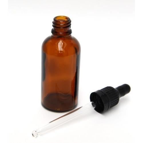 5 flacons en verre de 50 ml avec pipette Pour DMSO, flacons en verre ambre avec pipette de